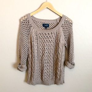 Light Brown/Tan Knit American Eagle Sweater